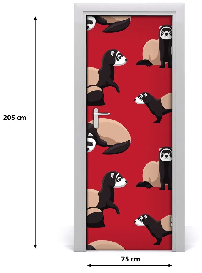 Fotótapéta ajtóra görény 85x205 cm