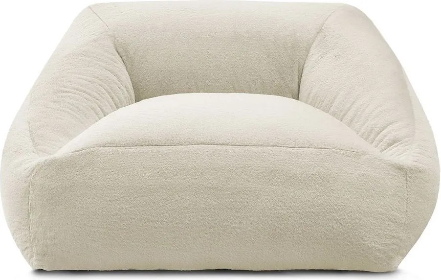 Krémszínű műszőrme babzsákfotel Lilibet – Bobochic Paris