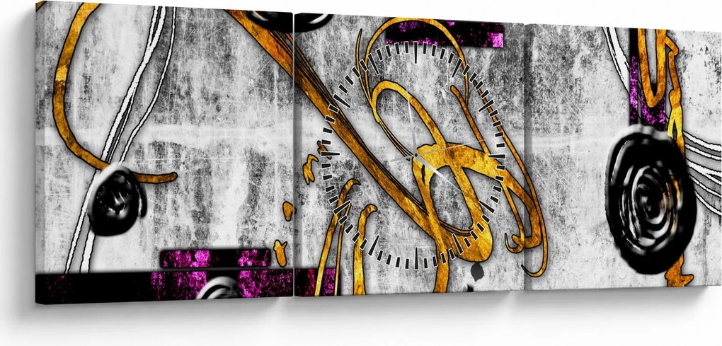 Az absztrakció képe (órával) (90x30 cm)