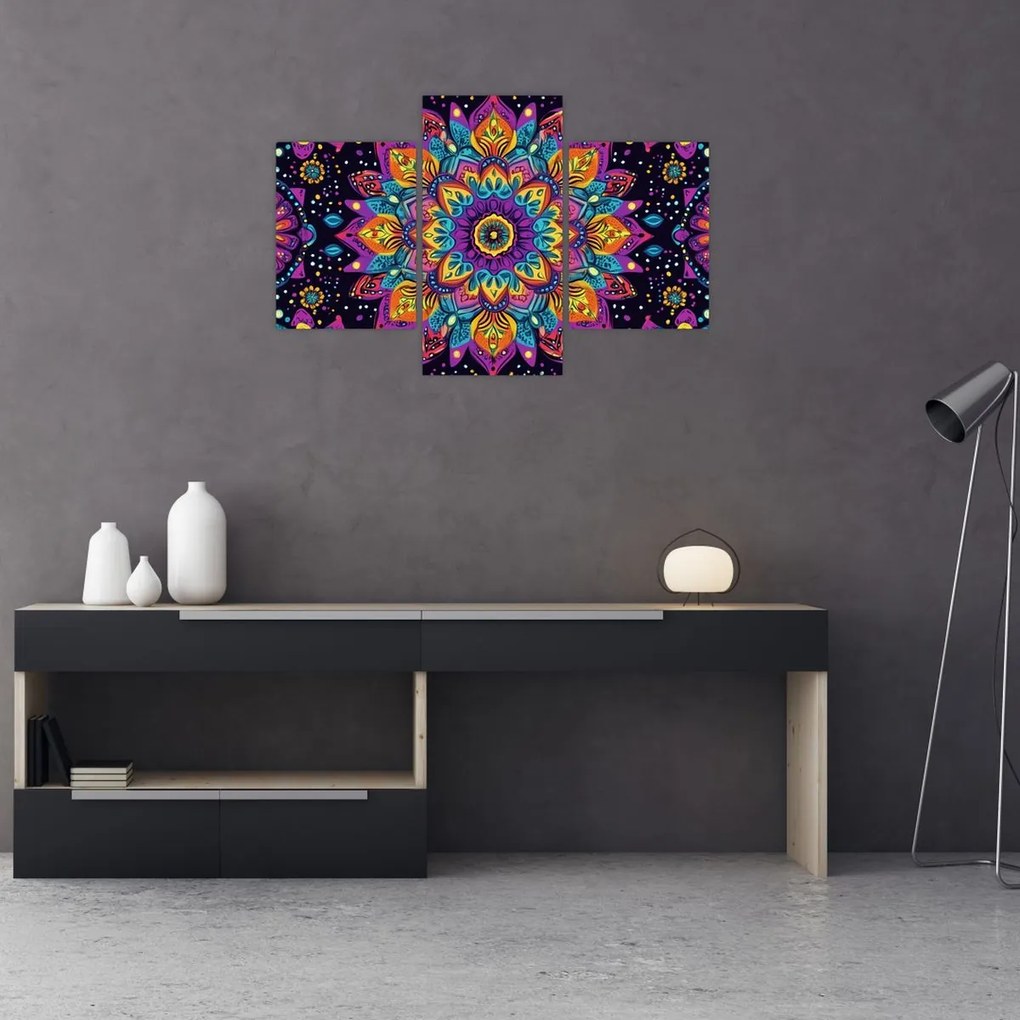Kép - Kaleidoszkópos mandala (90x60 cm)