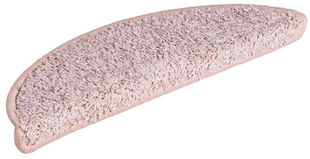 30 db világos rózsaszín félkör alakú lépcsőszőnyeg 56 x 17 x 3 cm