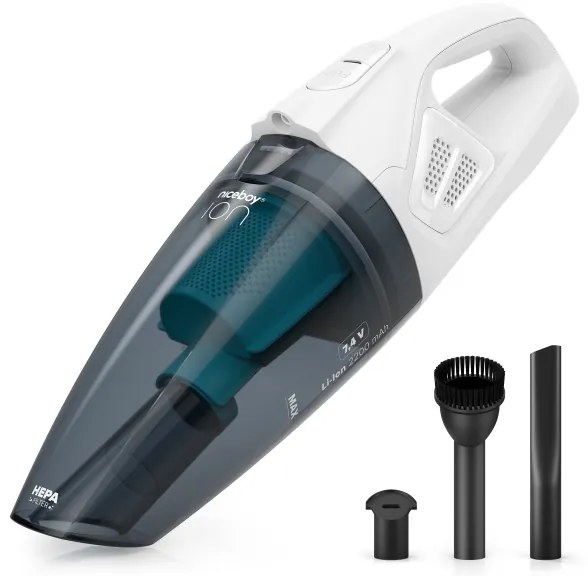Niceboy ION Hurricane R1 - Újratölthető kézi porszívó 50W/2200 mAh fehér/kék