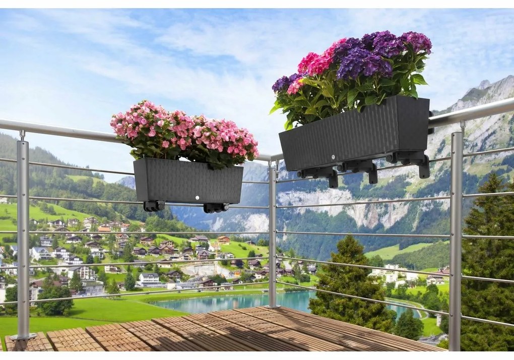 Flower Lover Supreme önöntöző virágláda antracit, 75 cm, 75 cm