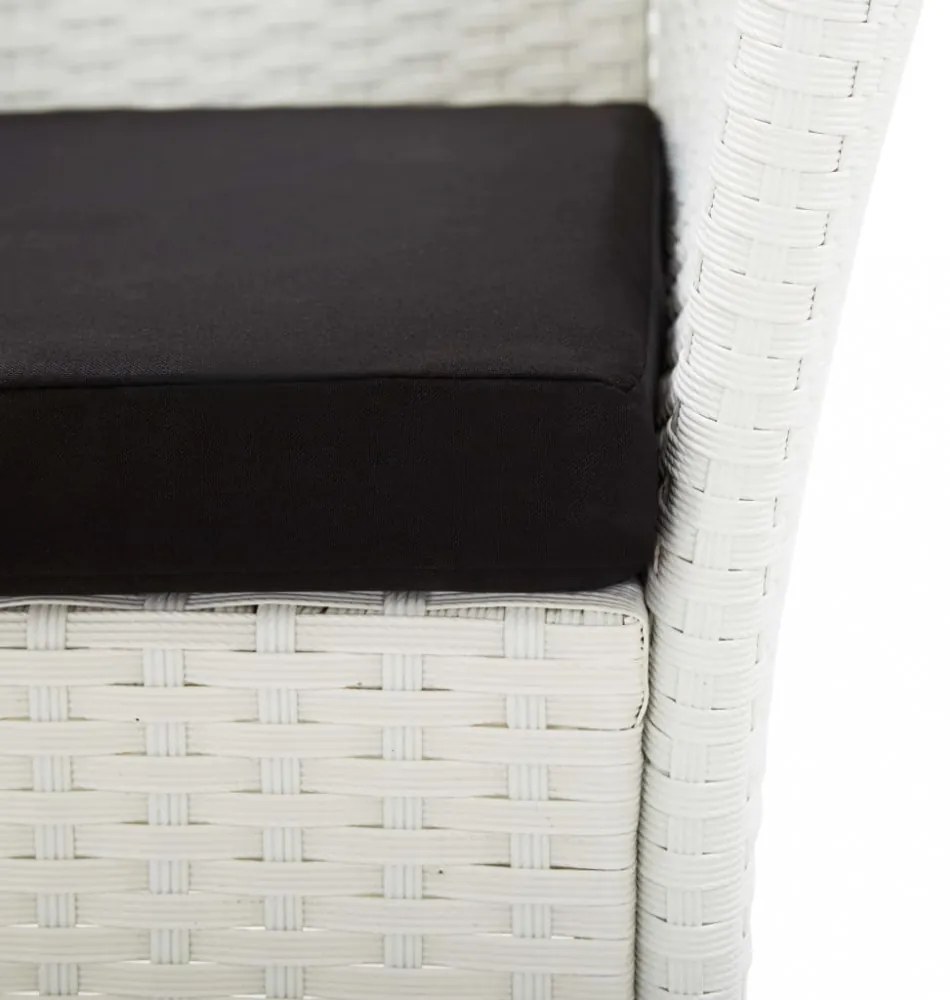 9 részes fehér kültéri polyrattan étkezőgarnitúra
