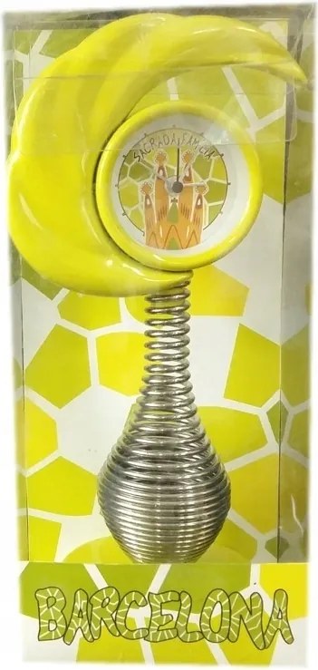 Design állóóra kerek 18 cm fém, rugós Barcelona