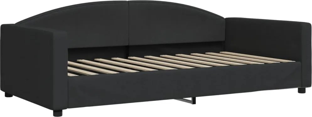 vidaXL fekete szövet kanapéágy 100 x 200 cm