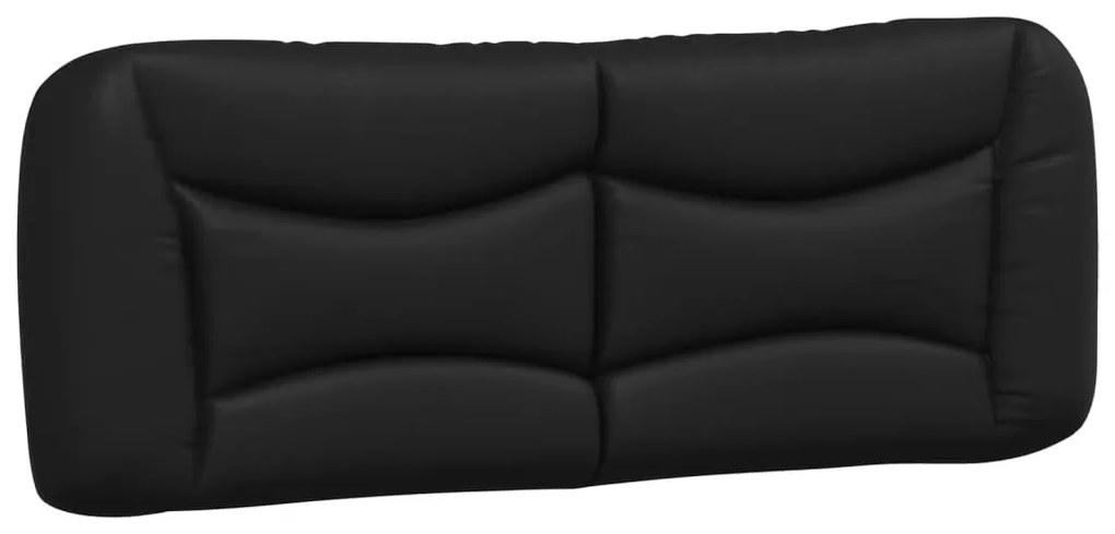 fekete műbőr fejtámla párna 120 cm