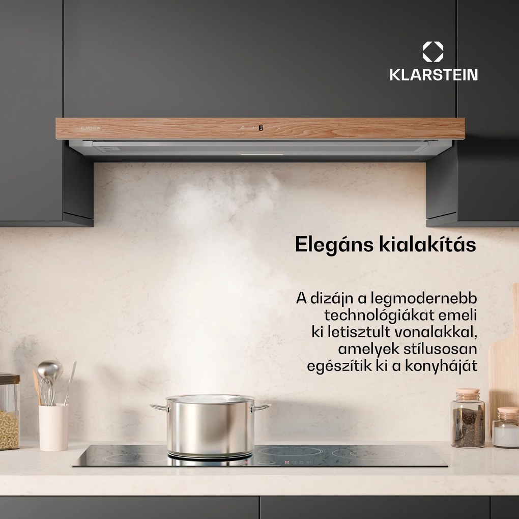 Klarstein ZenFusion páraelszívó, légáram 400 m³/h, EEK A, elszívás/visszavezetés, 3 szint, csendes