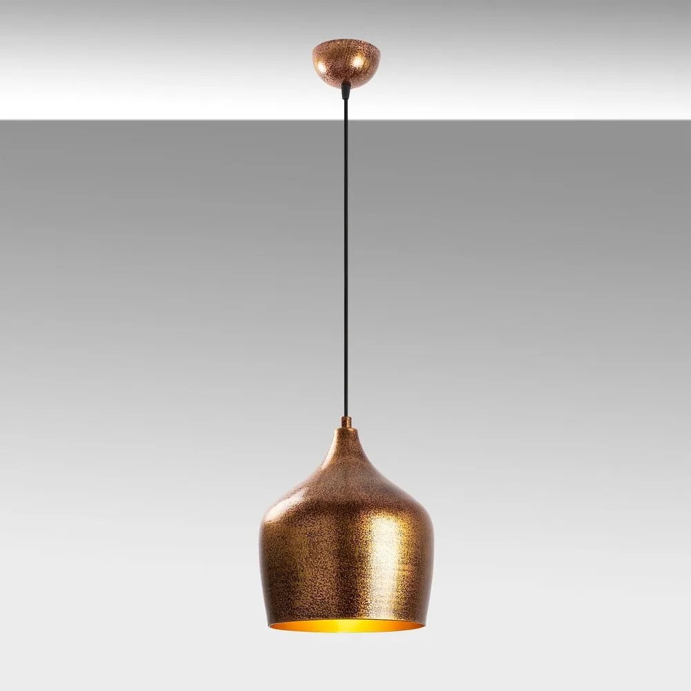 Rézszínű függőlámpa fém búrával ø 20 cm Murek – Opviq lights