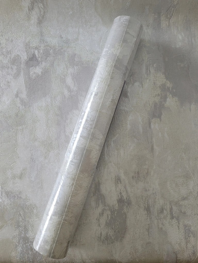 Fali tapéta, dekoratív vakolat, ezüst csillámok, DA51603