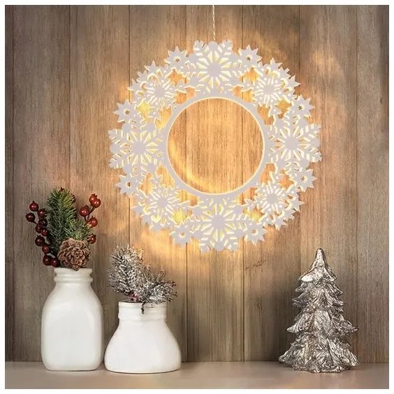 Solight 1V297 - LED karácsonyi dekoráció 10xLED/2xAA meleg fehér koszorú