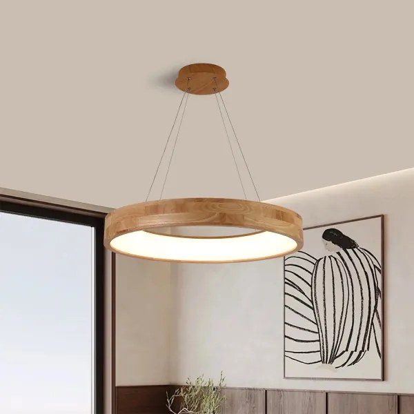 Brilagi -LED függőlámpa kábellel FALCON WOOD LED/40W/230V 3000/4000/6000K 60 cm fa