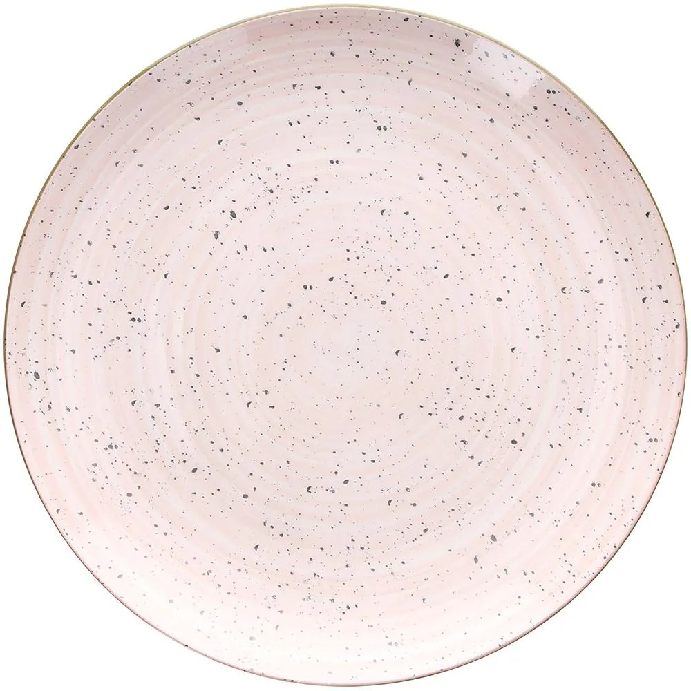 Rózsaszín porcelán lapostányér 27 cm Tognana Pepper Rosa