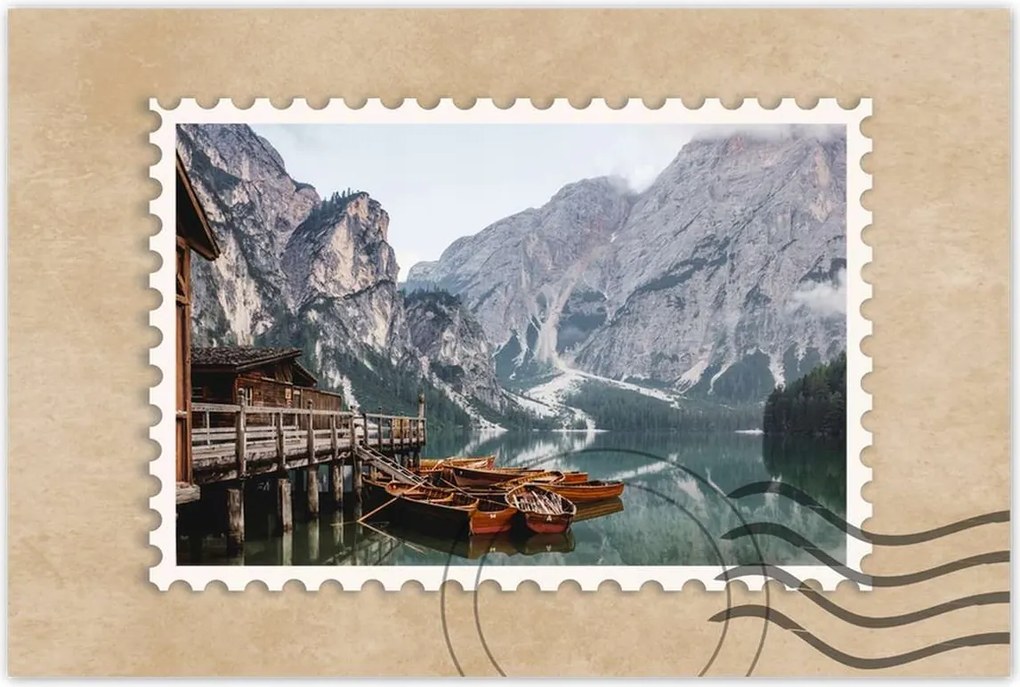 Poszterek 60x40 Hegyi kikötő csónakokkal