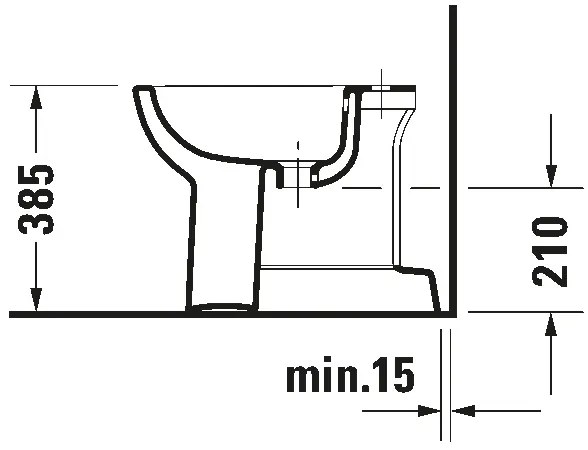 Duravit 22371000002 - Álló bidé D-CODE 35,5x52,5 cm kerámia/fényes fehér