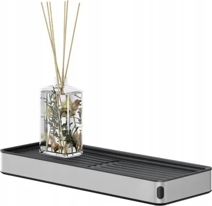 Tiger Cooper polc 28 cm szálcsiszolt rozsdamentes acél/fekete 800233