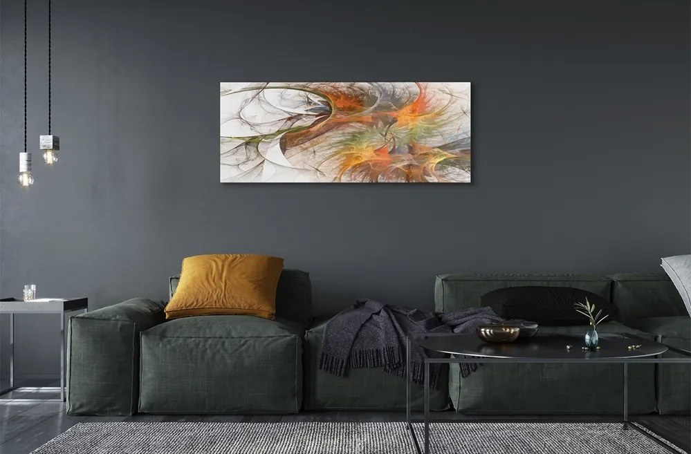 Üvegképek Színes geometriai fraktálok 125x50 cm