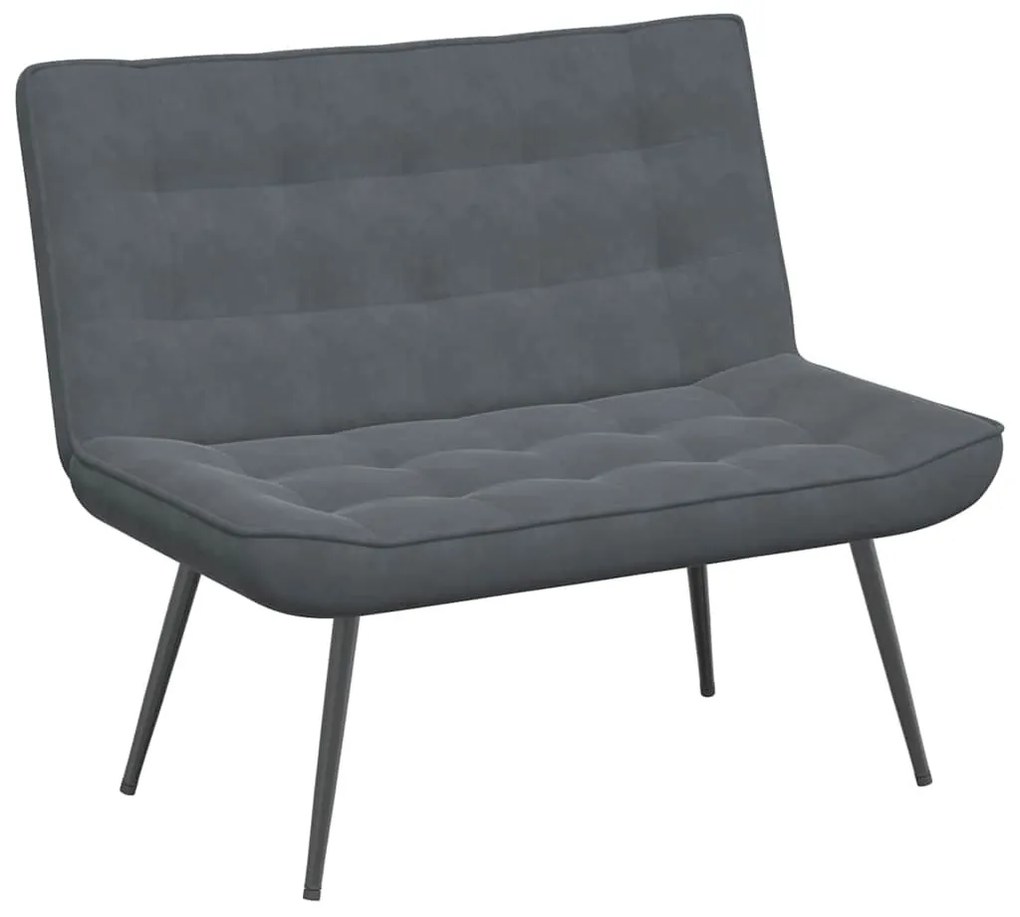 vidaXL sötétszürke bársonypad 110 x 74 x 84 cm