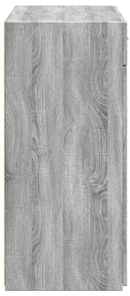 szürke sonoma színű szerelt fa tálalószekrény 80 x 42,5 x 93 cm