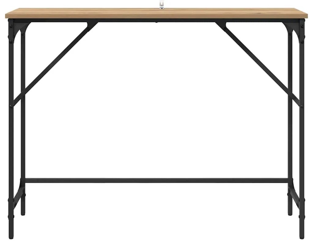 vidaXL Konzolasztal Artisan tölgy 100 x 32 x 75 cm Faanyag