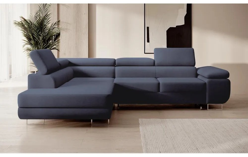 Sarokkanapé Stiletto (B) (kék + ezüst). Akció -15%. 1099712