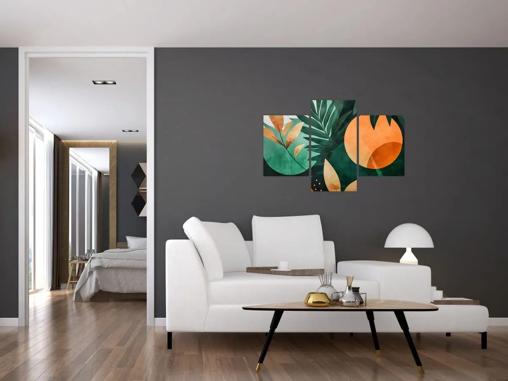 Kép - Geometrikus természeti minták (90x60 cm)
