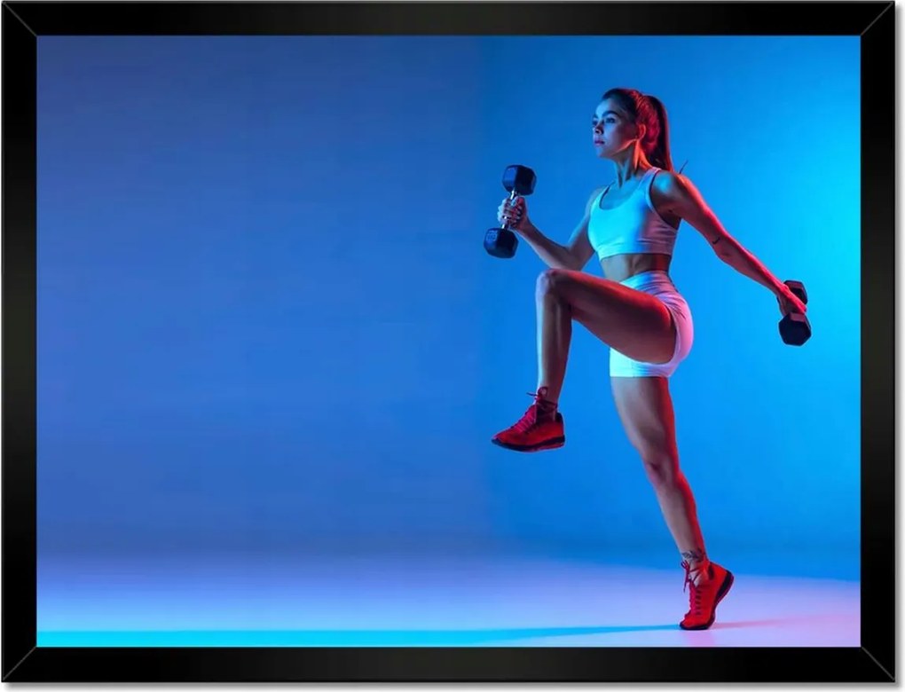 Poszterek keretben 40x30 Gyakorlatok súlyzókkal