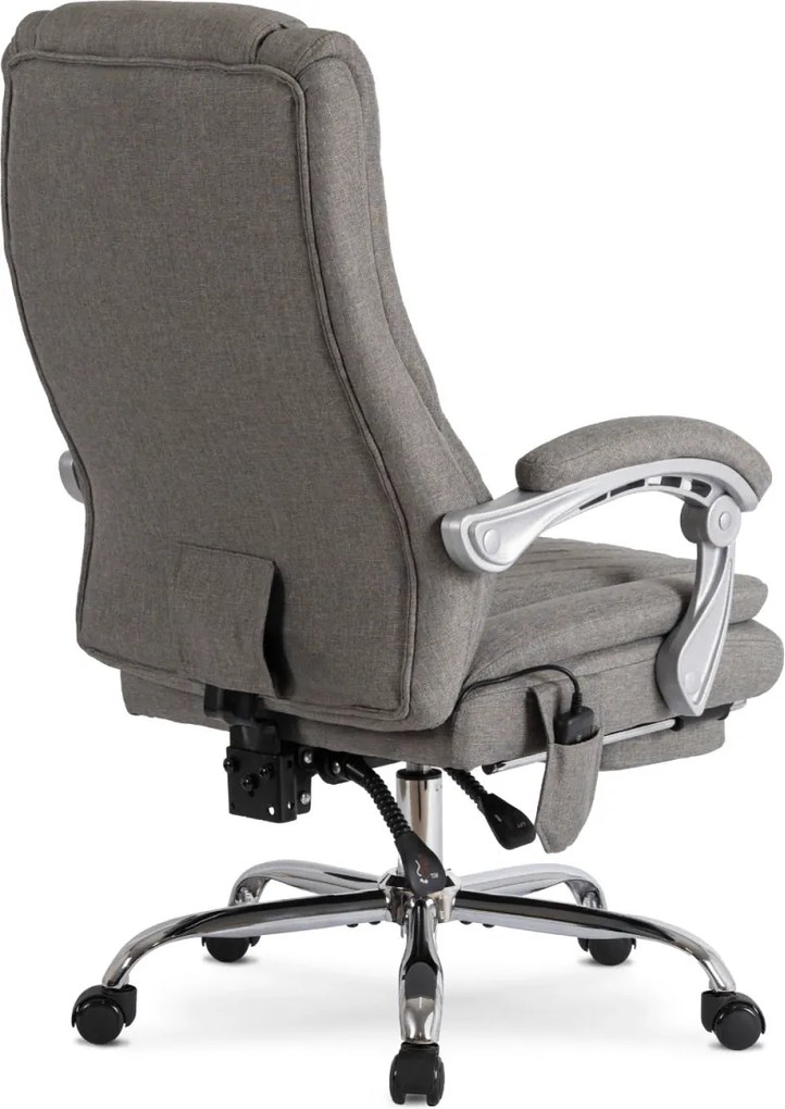 Forgószék masszírozó funkcióval, fűthető funkcióval, szürke színben, szövet kárpittal. GIORGIO