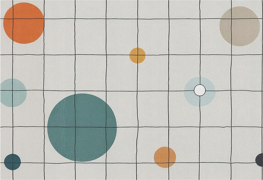 Dekoratív fotótapéta falra Könnyű összeszerelés Színes kerekek 152x104 Ragasztó