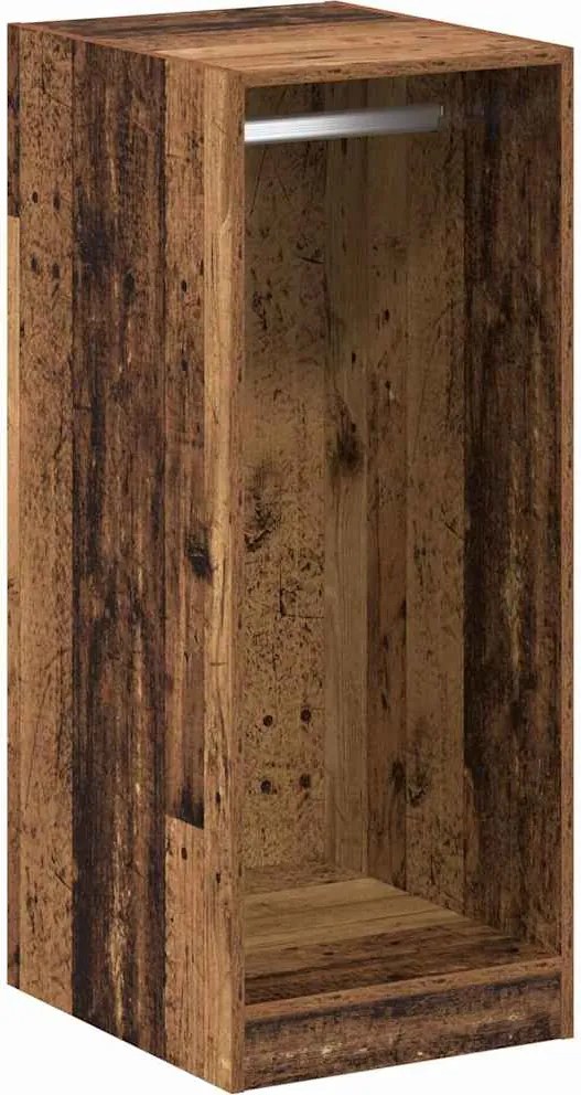 vidaXL Ruhásszekrény polcokkal tárolóval Öreg fa 41 x 48 x 102 cm