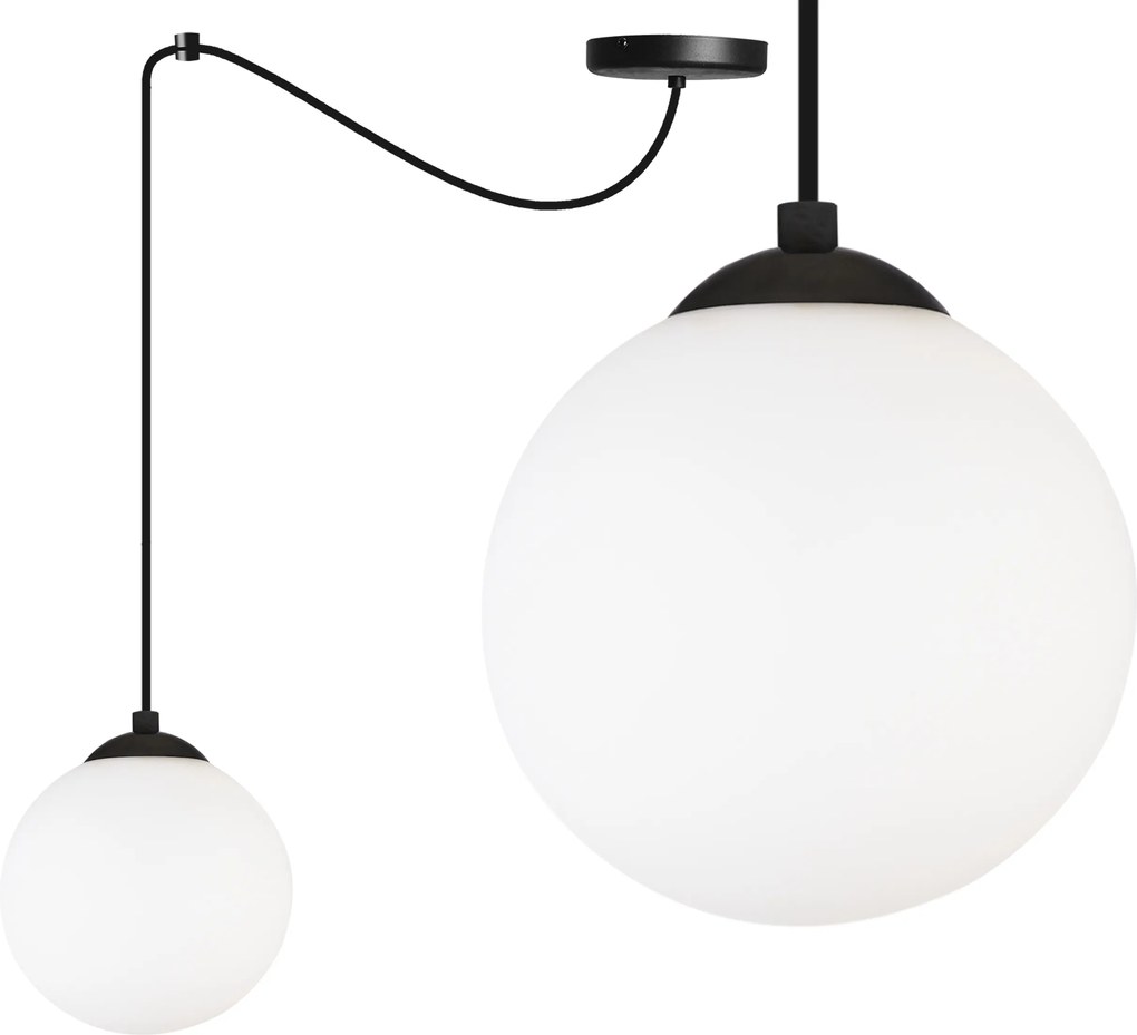 Mennyezeti Lámpa Lógó Csillár Szimpla Pók Gömb Fekete Led 15CM