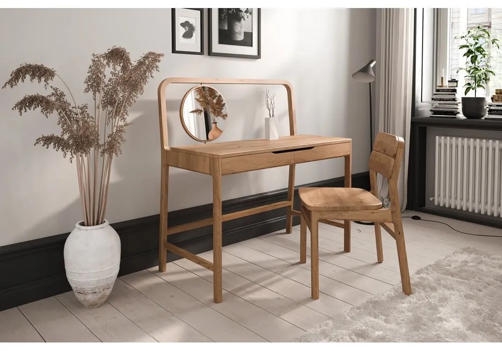 Tölgyfa fésülködőasztal 57x110 cm Twig – The Beds