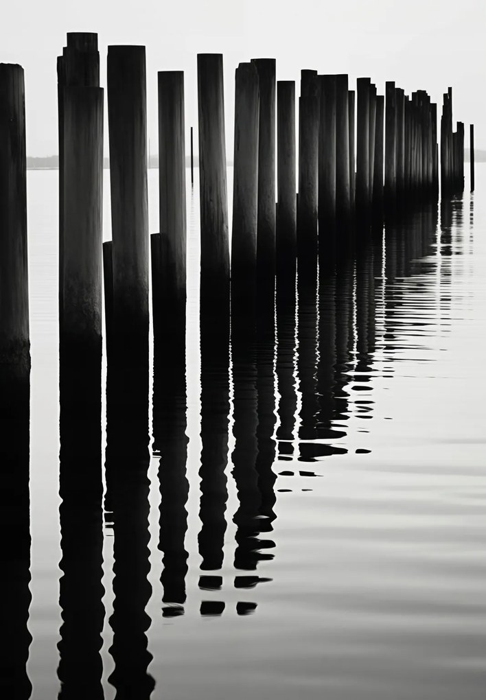 Poszter 68x98cm Víz és fa ritmus