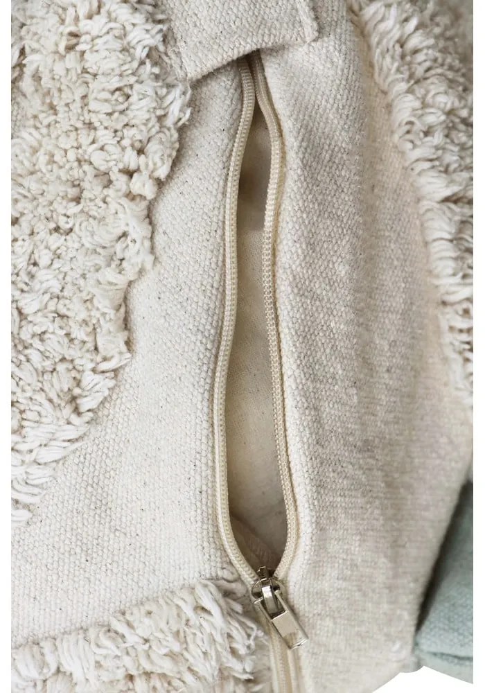 Világoszöld-krémszínű gyerek babzsákfotel Mr. Snail – Lorena Canals