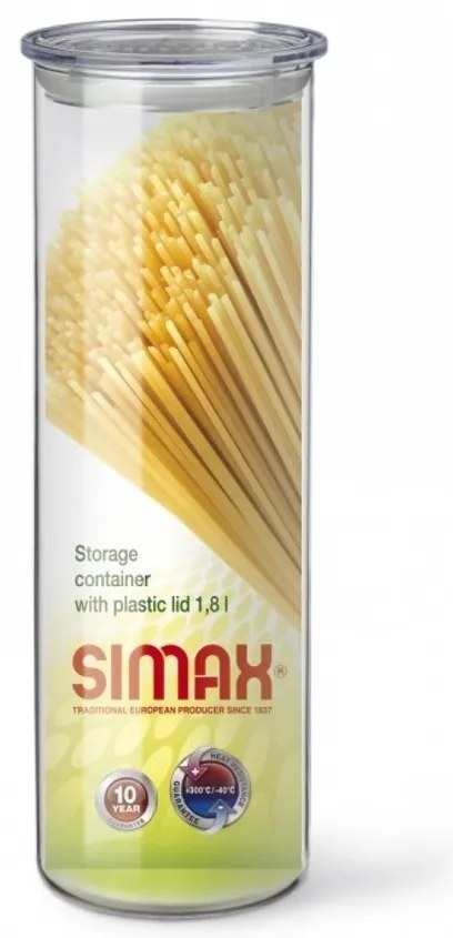 Simax 5132 üvegedény műanyag fedéllel, 1,8 l