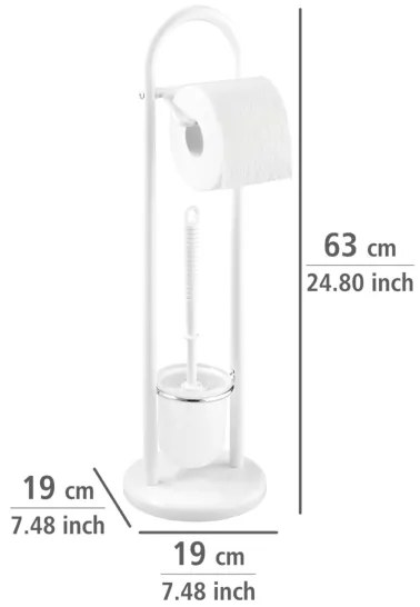 WENKO 17092100 - WC-kefe SIENA 19x63 cm fehér/szatén