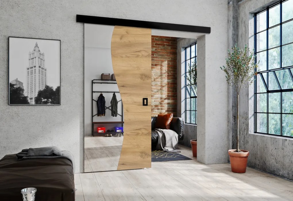 FALENA 80 tolóajtó, 80x205, fekete