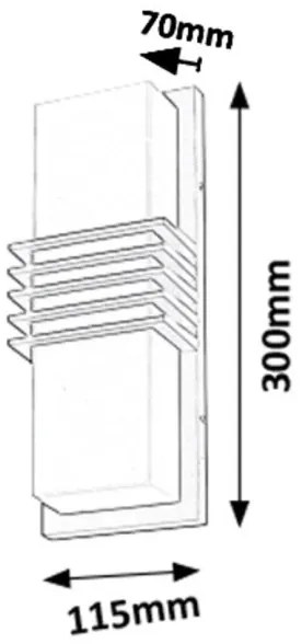 Rabalux 8940 - LED Kültéri fali lámpa AMARILLO LED/12W/230V IP44 800lm 4000K
