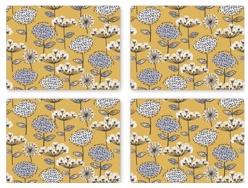 Retro 4 db-os parafa tányéralátét szett, 21,5x29 cm - Cooksmart ®
