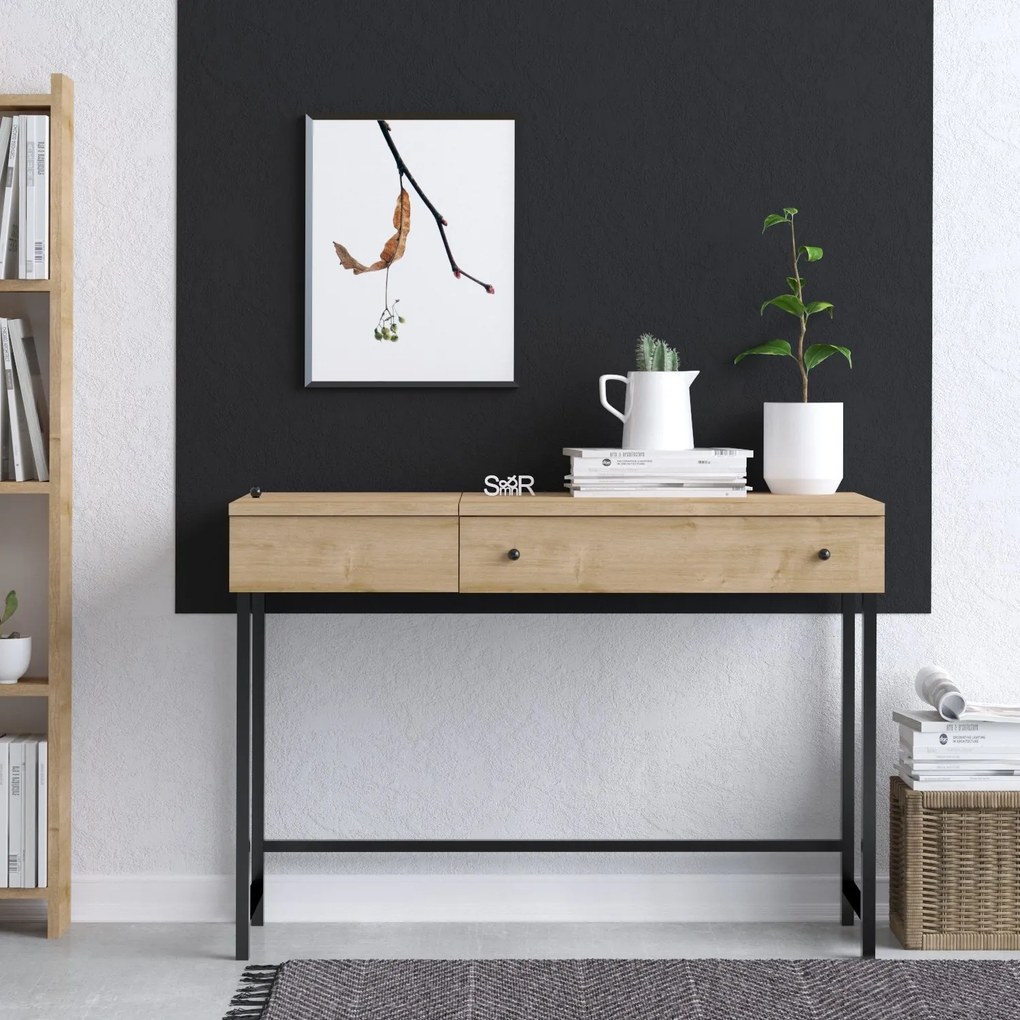 PC asztal Aliex 7 (tölgy + fekete). Akció -20%. 1073088