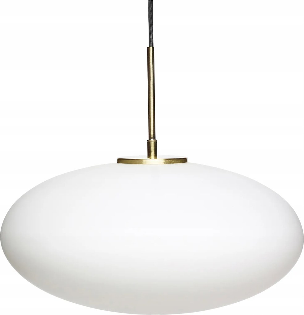 Hübsch Függőlámpa Muse fehér üveg ø40x36 cm ovális tejfehér