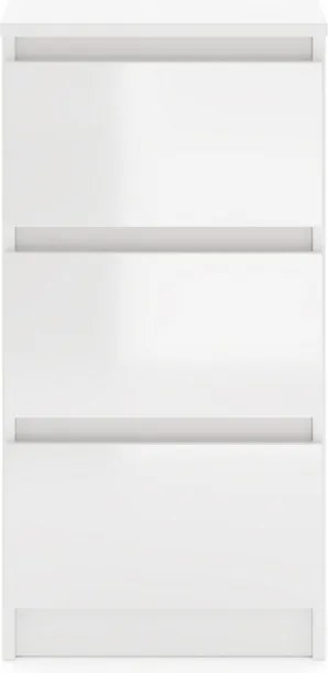 SIMPLE Komoda 40 3S biały/biały połysk