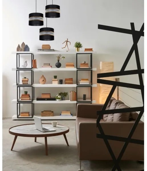 Csillár zsinóron CORAL 3xE27/60W/230V fekete