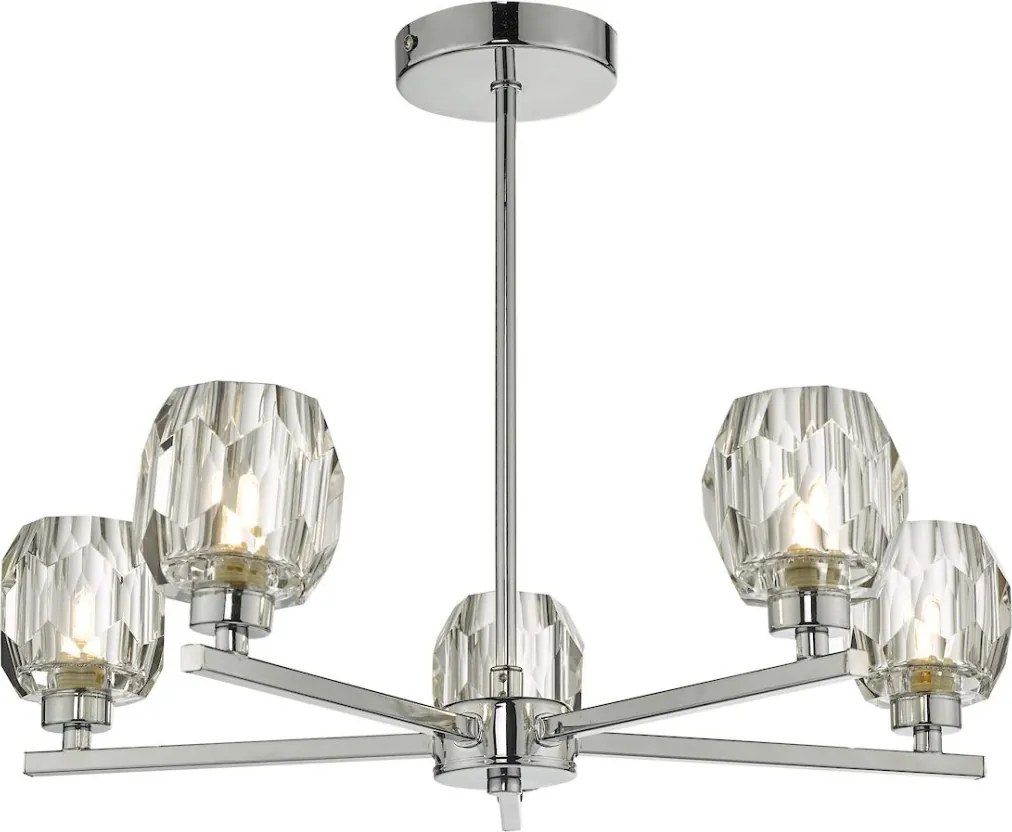 DAR LIGHTING IDI5450 IDINA Glamour Csillár Csiszolt króm, Átlátszó G9 IP20
