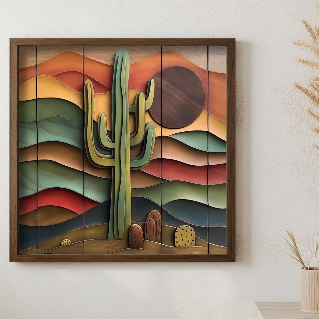 AI082 keretezett MDF falikép, 50 x 50 cm