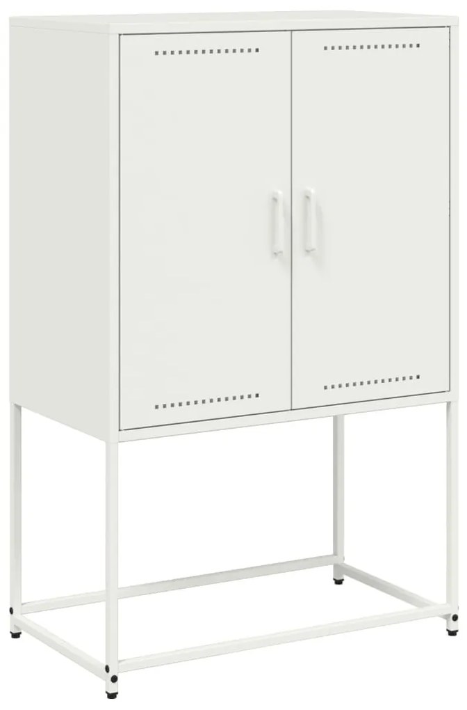 fehér acél magasszekrény 68,5 x 38,5 x 107 cm