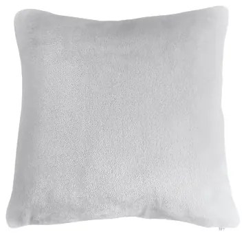 Szürke Fleece díszpárna párnabelsővel – puha, formatartó párna otthonra