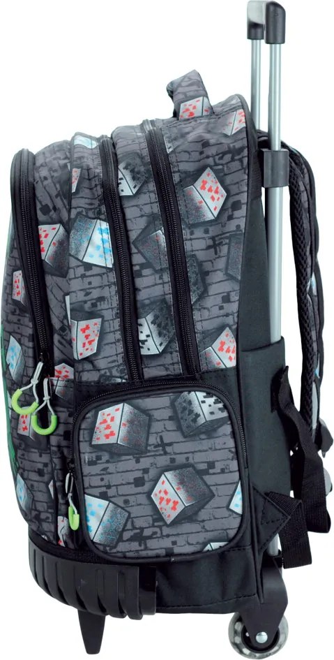 Minecraft Metro Art gurulós iskolatáska, táska 46 cm