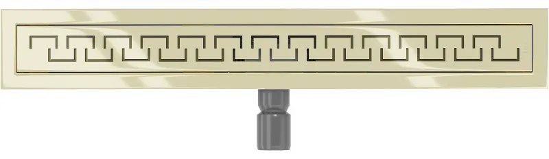 Mexen Flat M15 rozsdamentes acél zuhanytálca 60 cm, arany, 1524060-15