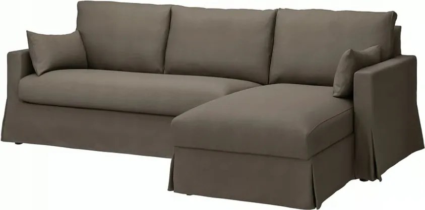 Ikea Hyltarp Kanapé huzat 3 személyes. sezlonnal,jobbos, Gransel szürkésbarna